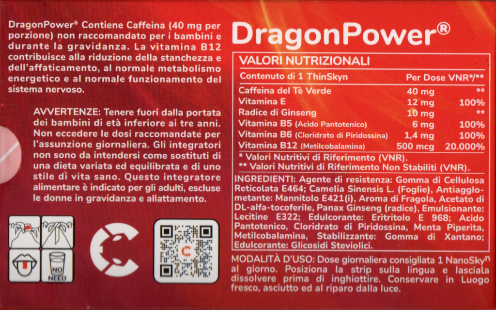 valori nutrizionali di dragonpower